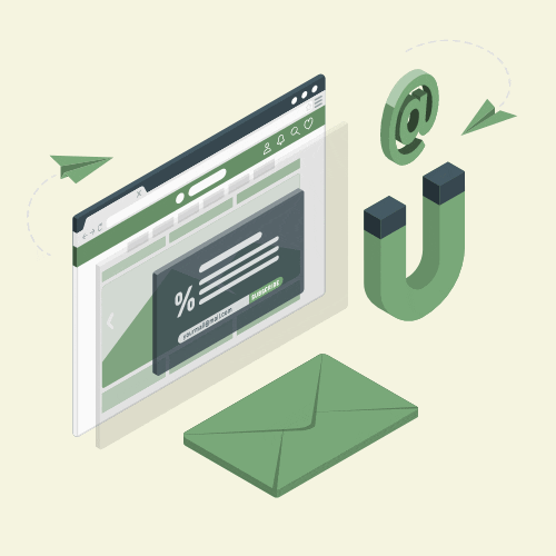 Lead Generation Websites animated graphic green
